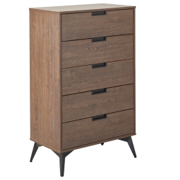 Συρταριέρα Nuez 5Συρτάρια 09-2134 72x39x117cm Black-Walnut