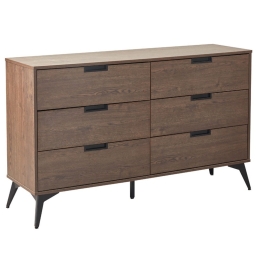 Συρταριέρα Nuez 6Συρτάρια 09-2135 137x39x83cm Black-Walnut