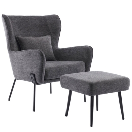 Πολυθρόνα Chillout 01-3540 84x74x97.5cm Black-Grey