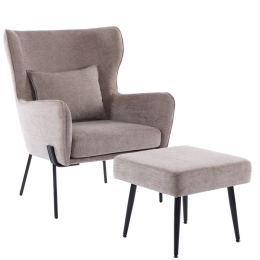 Πολυθρόνα Chillout 01-3541 84x74x97.5cm Light Brown-Black