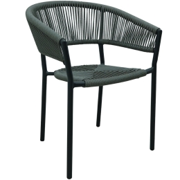 Πολυθρόνα Στοιβαζόμενη Breeze 22-0298 56x60x78cm Grey