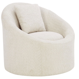 Πολυθρόνα Περιστρεφόμενη Softy 01-3573 80x80x77cm Cream