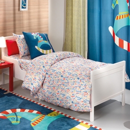 Σεντόνια Παιδικά Σετ 3 Τμχ Letters Multi Saint Clair Μονό 160x250cm Χωρίς Λάστιχο 100% Βαμβάκι
