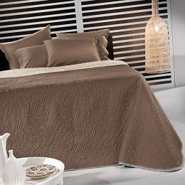Κουβερλί Fusion Wenge-Sand Guy Laroche Υπέρδιπλο 230x250cm Microfiber