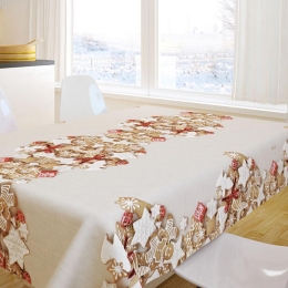 Τραπεζομάντηλο 2026 Beige-Red Saint Clair 145Χ185 145x180cm