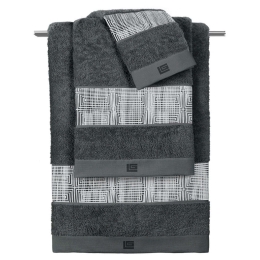 Πετσέτα Vertigo Grey Guy Laroche Προσώπου 50x90cm 100% Βαμβάκι