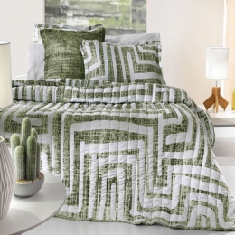 Κουβερλί Enigma Lime Guy Laroche Υπέρδιπλο 220x240cm Microfiber