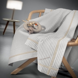 Κουβέρτα Βρεφική Πικέ Mood Silver Guy Laroche Κούνιας 100% Βαμβάκι