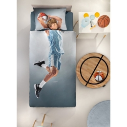 Σεντόνια Παιδικά Hoop (Σετ 3τμχ) Grey Saint Clair Μονό 170x250cm 100% Βαμβάκι