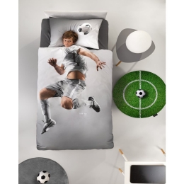 Σεντόνια Παιδικά Striker (Σετ 3τμχ) Grey Saint Clair Μονό 170x250cm 100% Βαμβάκι