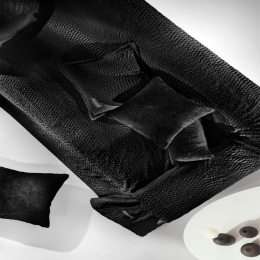Ριχτάρι Crusty Σετ Με Διακοσμητική Μαξιλαροθήκη Black Guy Laroche Διθέσιο 170x250cm Πολυέστερ