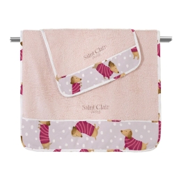 Πετσέτες Βρεφικές Pet (Σετ 2τμχ) Fuchsia Saint Clair Σετ Πετσέτες 70x130cm 100% Βαμβάκι