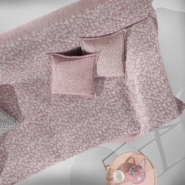 Ριχτάρι Monet Old Pink Guy Laroche Τετραθέσιο 180x350cm Βαμβάκι-Ακρυλικό