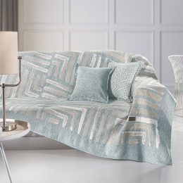 Ριχτάρι Dali Aqua Guy Laroche Τετραθέσιο 180x350cm Βαμβάκι-Ακρυλικό