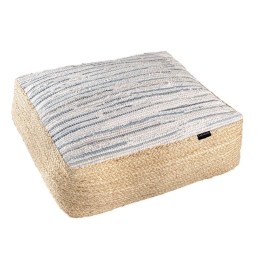 Πουφ Kilim Boho 65X65X30 Natural-Grey Guy Laroche