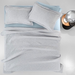 Κουβέρτα Tetris Silver Guy Laroche Μονό 160x260cm Βαμβάκι-Πολυέστερ