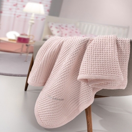 Κουβέρτα Βρεφική Bella Pinky Guy Laroche Κούνιας 110x130cm 100% Βαμβάκι
