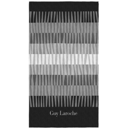 Πετσέτα Θαλάσσης Velour Printed 2504 05 Black-Grey Guy Laroche Θαλάσσης 100x175cm Βαμβάκι-Πολυέστερ
