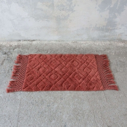 Πατάκι Μπάνιου Lucia - Terracotta Nima 70Χ110 70x110cm Βαμβάκι-Πολυέστερ