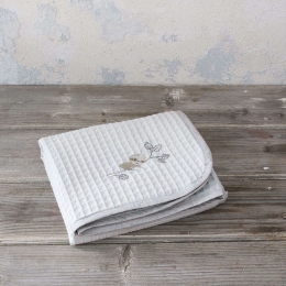Κουβέρτα Βρεφική Πικέ Sloppy White-Grey Nima Αγκαλιάς 80x110cm 100% Βαμβάκι