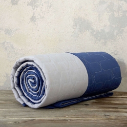 Κουβερλί Deploy - Navy Blue-Earth Gray Nima Υπέρδιπλο 220x240cm 100% Βαμβάκι