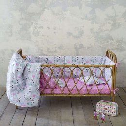 Παπλωματοθήκη Βρεφική Σετ 2τμχ - Lola Panda Multi Nima 110x145cm 100% Βαμβάκι