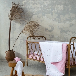 Κουβερλί Βρεφικό Nene Pink Nima 100x140cm 100% Βαμβάκι