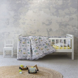 Κουβερλί Βρεφικό TouTou Grey Nima 100x140cm 100% Βαμβάκι