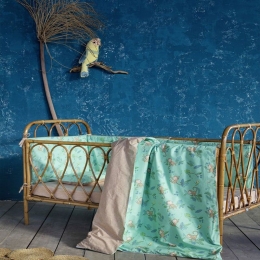 Κουβερλί Βρεφικό Affe Beige-Green Nima 100x140cm 100% Βαμβάκι