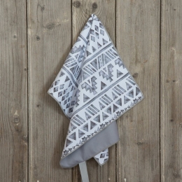 Πετσέτα Κουζίνας Monzu White-Grey Nima 40x60cm Microfiber