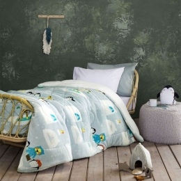 Κουβερτοπάπλωμα Παιδικό Frosty Multi Nima Μονό 150x220cm Πολυέστερ