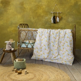 Κουβερλί Βρεφικό Caramel Forest Yellow-Green Nima 100x140cm 100% Βαμβάκι