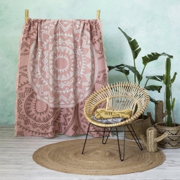 Ριχτάρι Mandala Blush Nima Τριθέσιο 180x300cm Βαμβάκι-Πολυέστερ