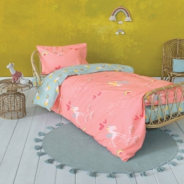 Σεντόνια Παιδικά Dream Love Coral Nima Μονό 100% Βαμβάκι