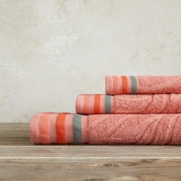 Πετσέτες Nanea (Σετ 3τμχ) Dark Pink Nima Σετ Πετσέτες 70x140cm 100% Βαμβάκι