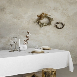 Τραπεζομάντηλο Marble Off White Nima 165X310 Viscose-Πολυέστερ