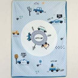 Κουβερλί Παιδικό Let's go! White-Blue Nima Μονό 160x220cm Microfiber