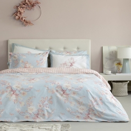 Σεντόνια Klelia (Σετ 4τμχ) Ciel-Pink Nima Διπλό 220x260cm 100% Βαμβάκι