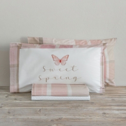 Μαξιλαροθήκες Sweet Spring (Σετ 2τμχ) Coral Nima 52 X 72 100% Βαμβάκι