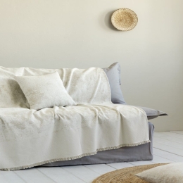 Ριχτάρι Seymour Ivory Nima Τριθέσιο 180x300cm Βαμβάκι-Πολυέστερ