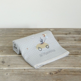 Κουβέρτα Βρεφική Little Adventure Πικέ Mint Nima Αγκαλιάς 80x110cm 100% Βαμβάκι