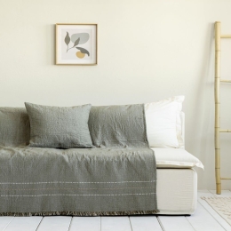 Ριχτάρι Azura Khaki Nima Πολυθρόνα 180x180cm Βαμβάκι-Πολυέστερ