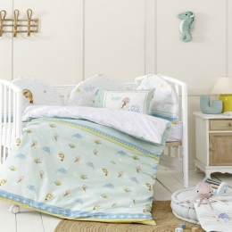 Παπλωματοθήκη Βρεφική Sea Love (Σετ 2τμχ) Mint Nima 110x145cm 100% Βαμβάκι