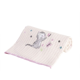 Κουβέρτα Βρεφική Πικέ Baby Love Pink Nima Κούνιας 110x140cm 100% Βαμβάκι