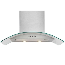 Απορροφητήρας CTW11-90 190W 90cm Με Κρύσταλλο Clear-Inox Karag Μέταλλο,Γυαλί