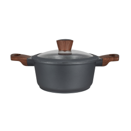 Κατσαρόλα 01-1148 Stone 24Cm Χυτό Αλουμίνιο Anthracite Estia 24cm Αλουμίνιο