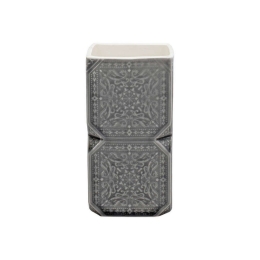 Ποτηροθήκη Feng Shui 02-11444 6,7x6,7x12,9cm Grey Estia Πηλός