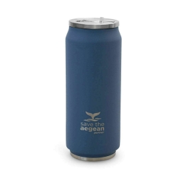 Ισοθερμικό Δοχείο Καφέ 01-12076 Save Aegean 500Ml Ανοξείδωτο Ατσάλι Dark Blue Estia