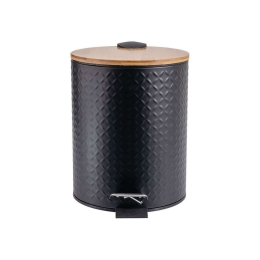 Κάδος Απορριμμάτων Bamboo Essentials 5Lt 02-12748 20,5x5x25,5cm Black Estia Μέταλλο,Bamboo