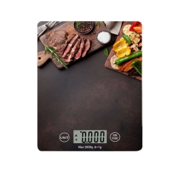 Ζυγαριά Κουζίνας Ψηφιακή Bbq 5kg 01-13295 20,5x16,5cm Multi Estia Γυαλί